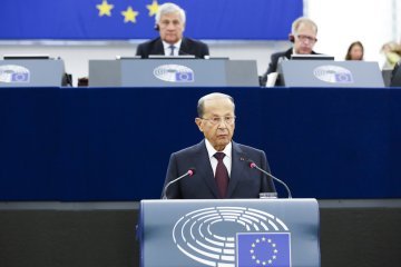 À Strasbourg, le Président libanais requiert un soutien européen