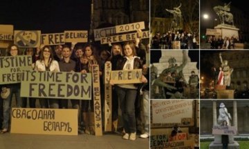 Mobilisation pour les droits de l'Homme en Biélorussie
