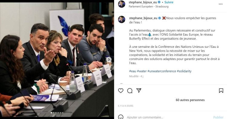 Dialogue citoyen sur l'eau au Parlement Européen