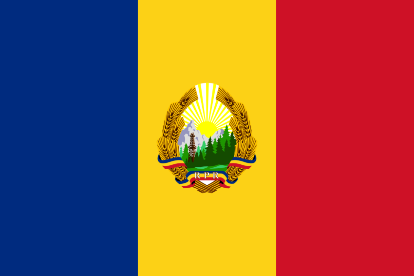 Drapeau de la République populaire de Roumanie (1948-1952)